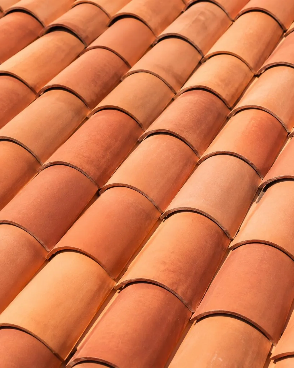 Terracotta clay roof tiles